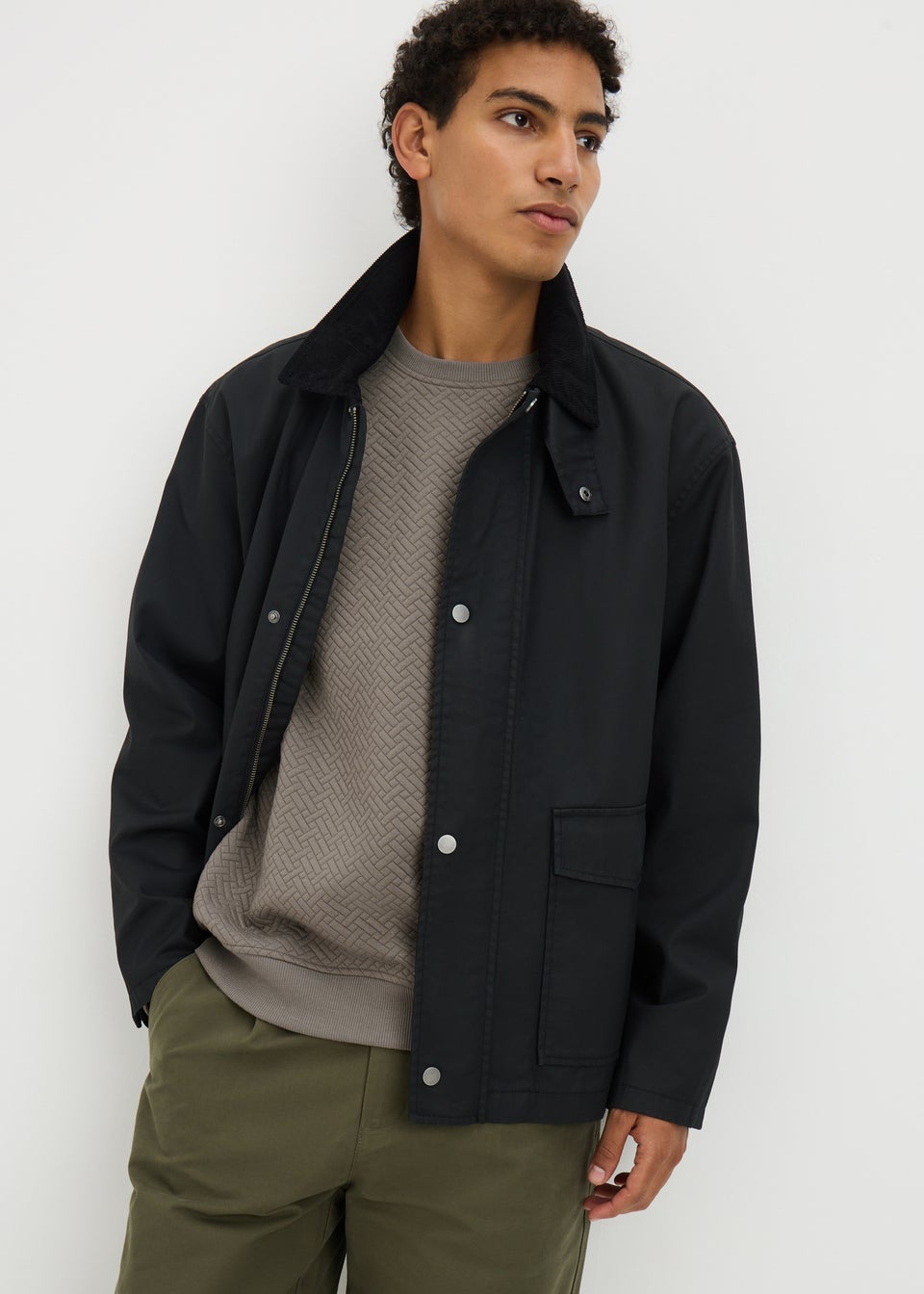 Brown Quilt Textured Jumper