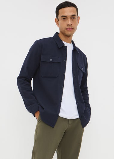 Navy Textured Shacket