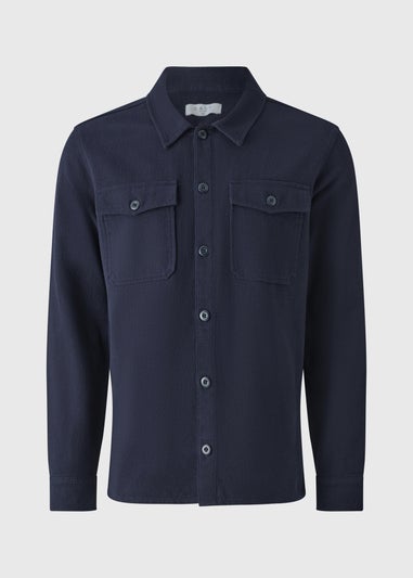 Navy Textured Shacket