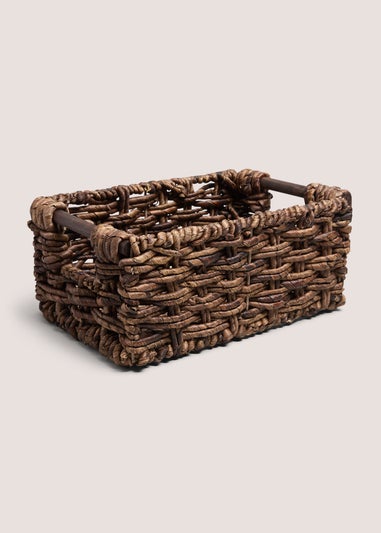 Dark Woven Small Basket