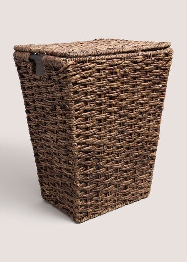 Dark Woven Narrow Wide Laundry Basket