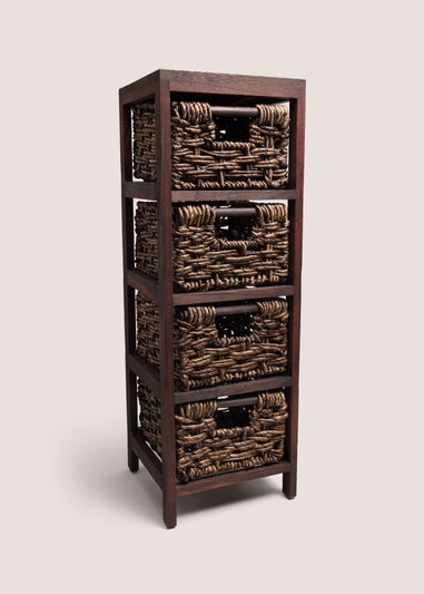 Brown Woven Storage Drawers