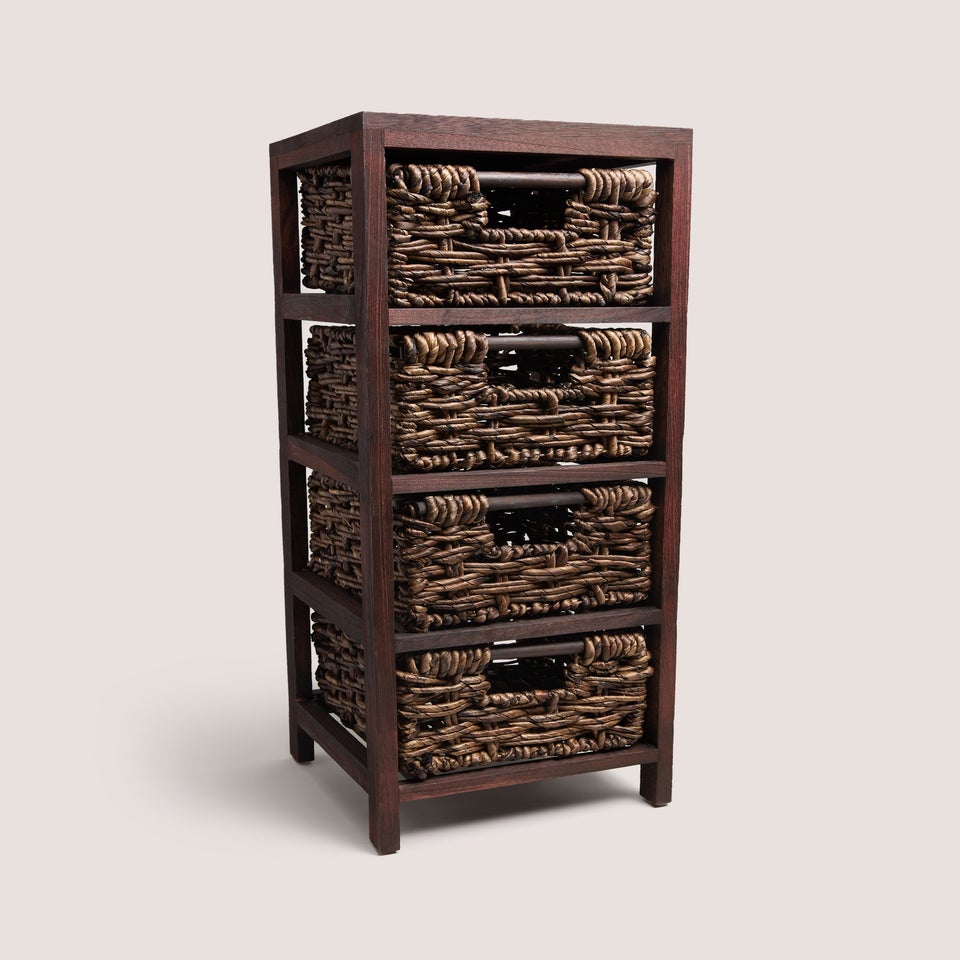 Brown Woven Storage Drawers