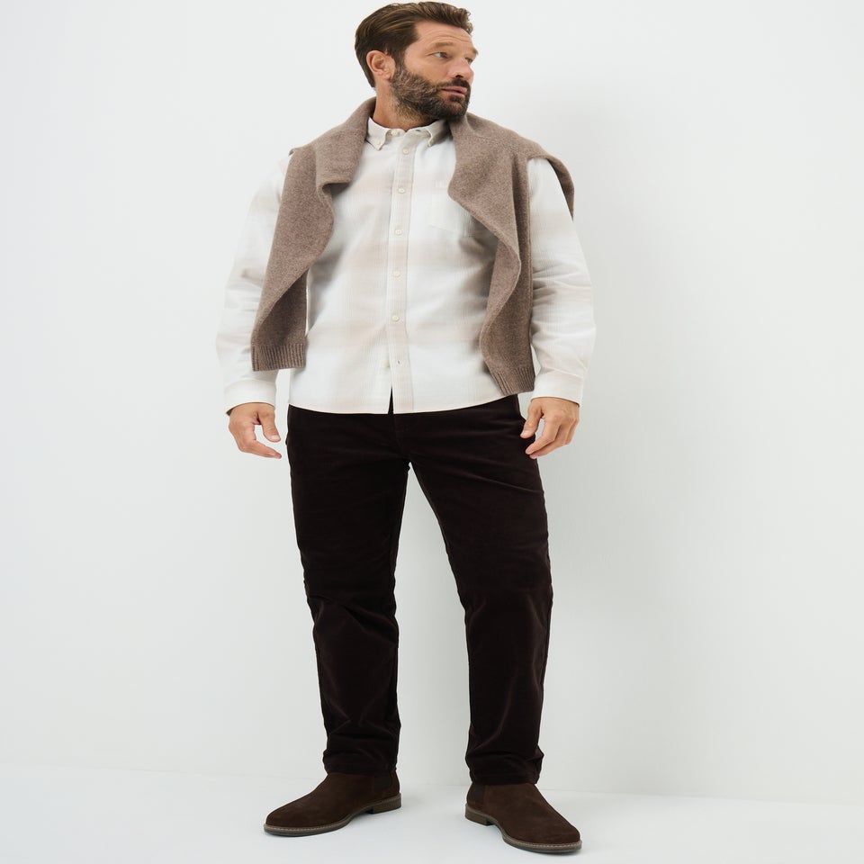 Lincoln Stone Brushed Check Shirt