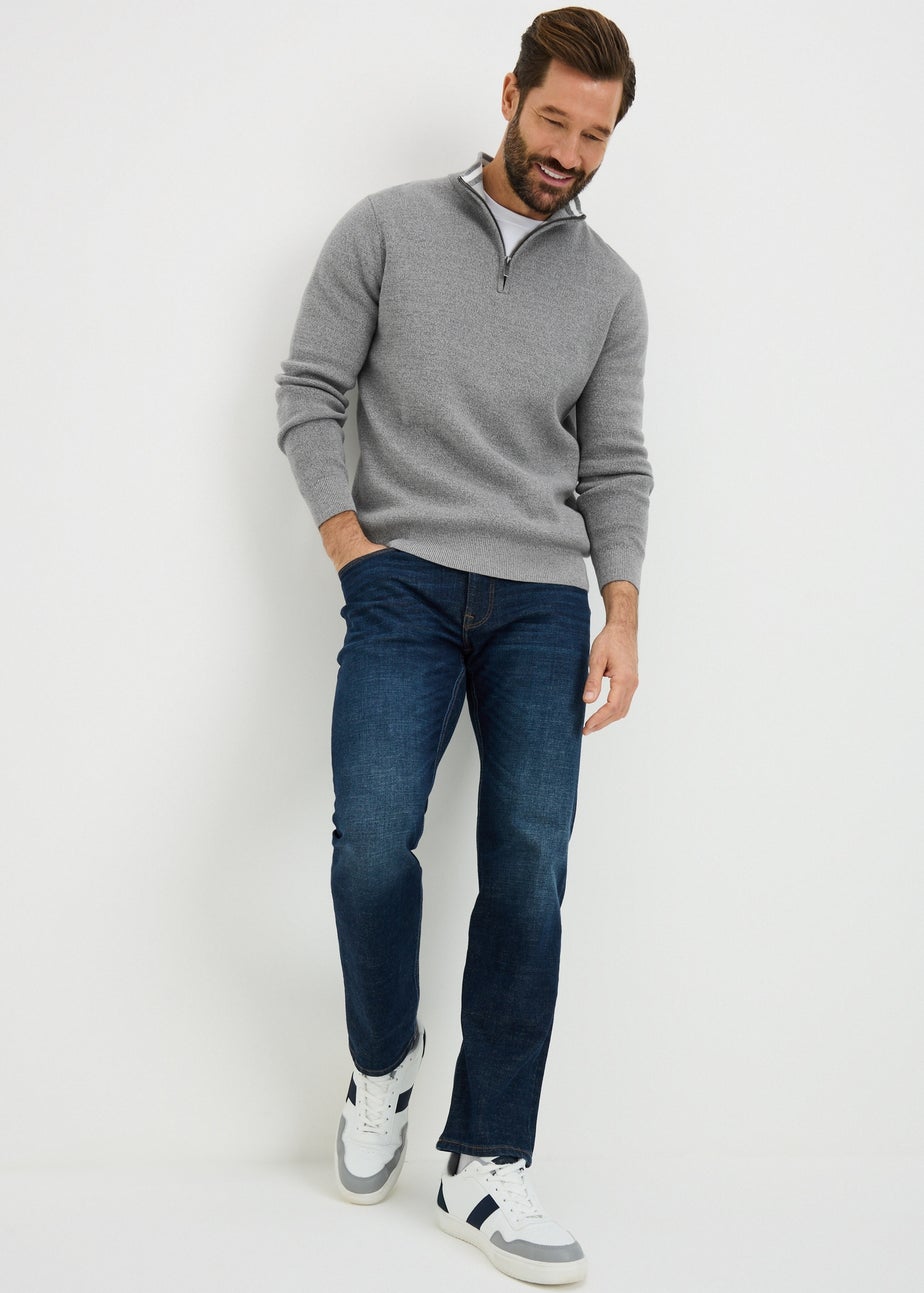 Lincoln Grey 1/4 Zip Jumper