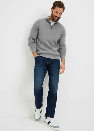 Lincoln Grey 1/4 Zip Jumper