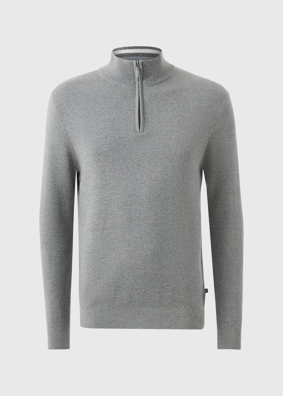 Lincoln Grey 1/4 Zip Jumper