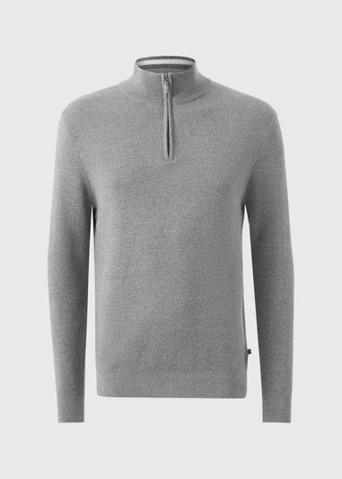 Lincoln Grey 1/4 Zip Jumper