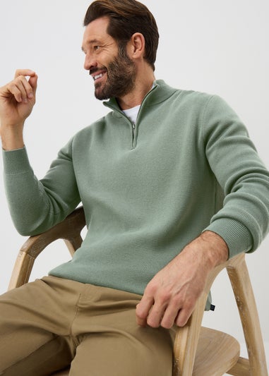 Lincoln Green 1/4 Zip Jumper