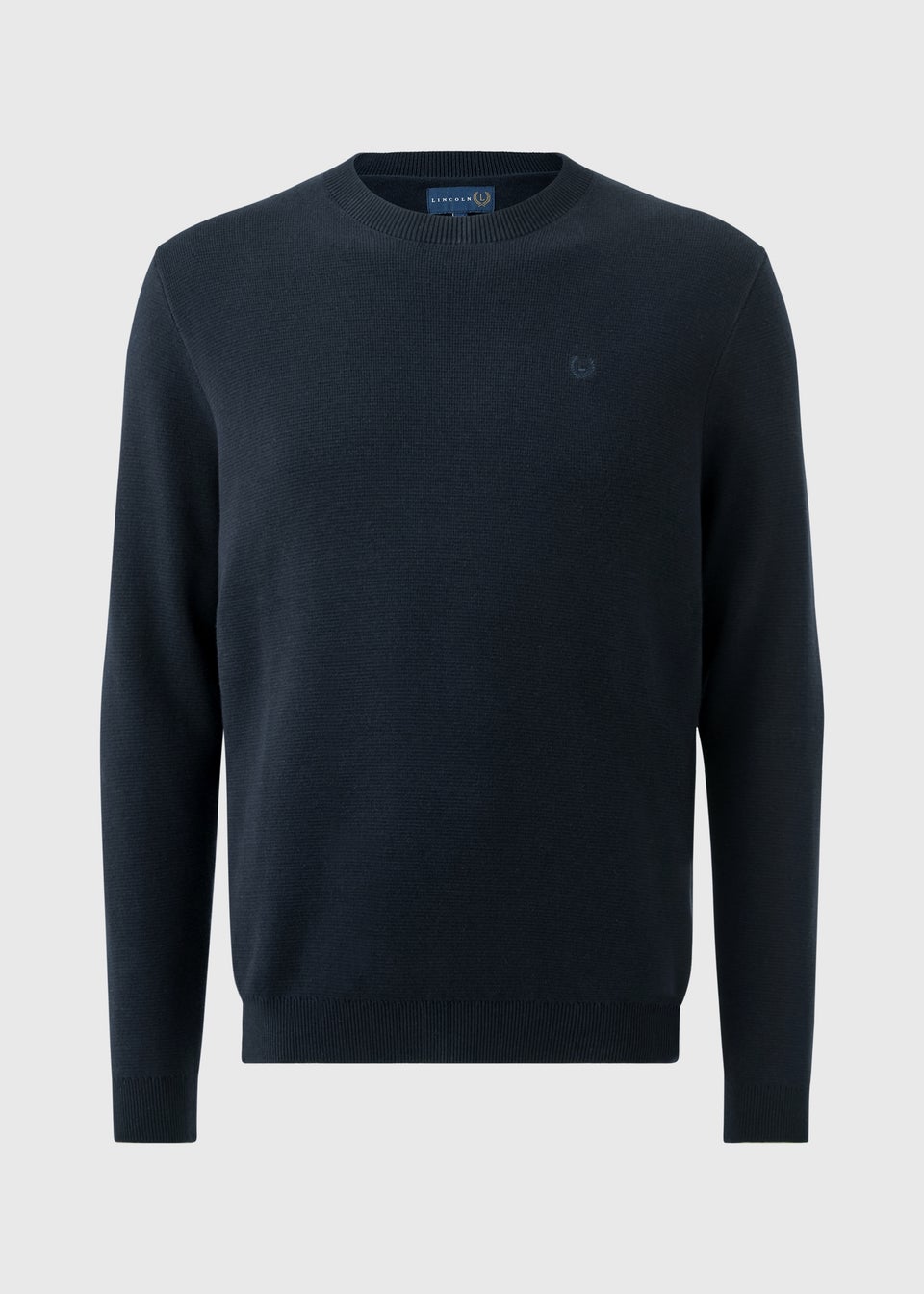 Lincoln Navy Knitted Crew Neck Jumper