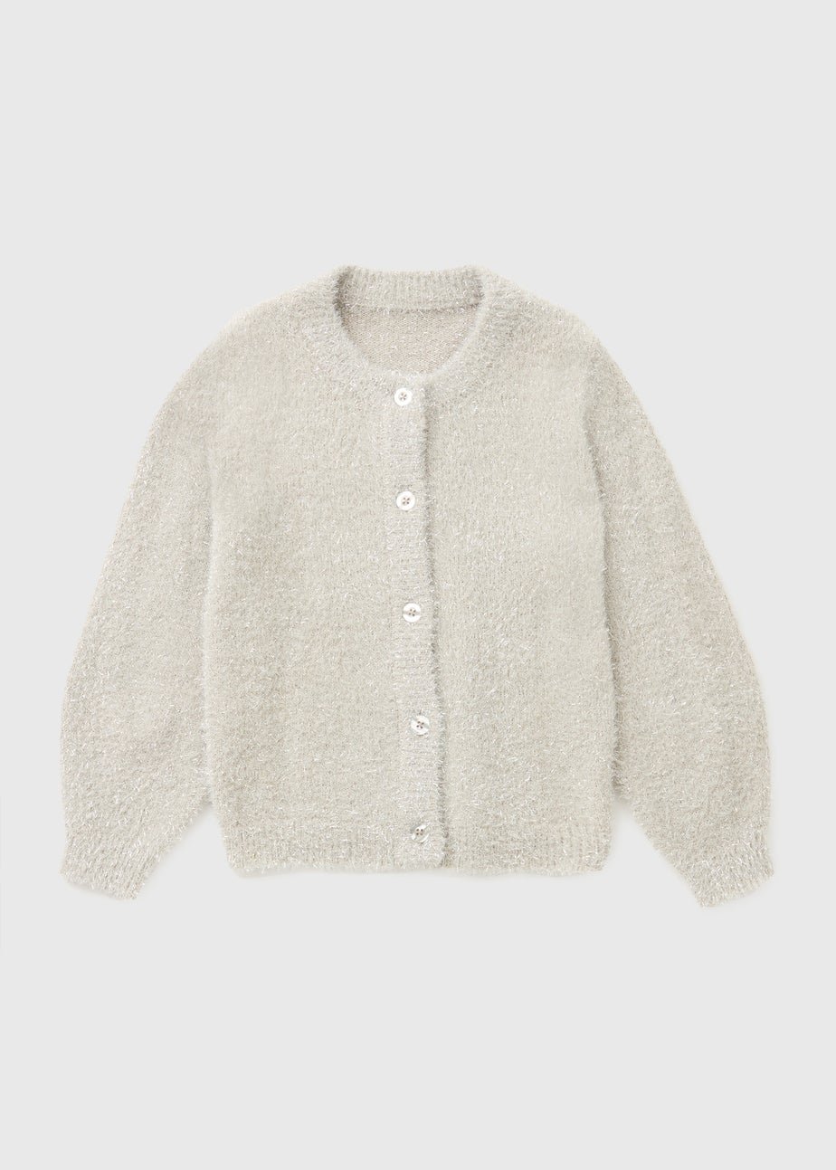 Girls Silver Tinsel Cardigan (7-15yrs)