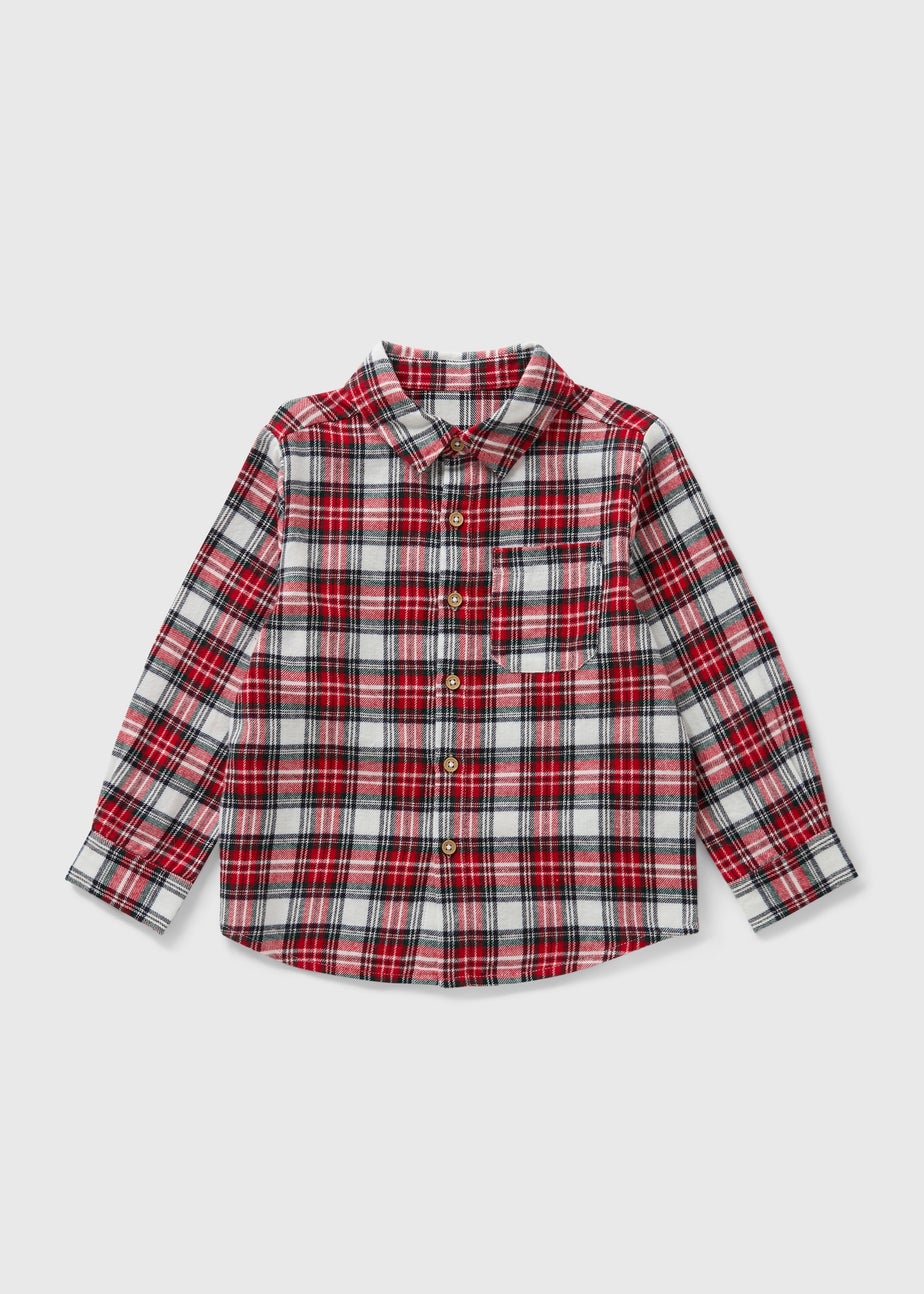 Family Boys Christmas Check Shirt (1-7yrs)
