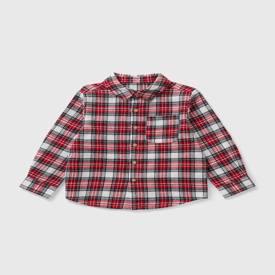 Family Boys Christmas Check Shirt (1-7yrs)