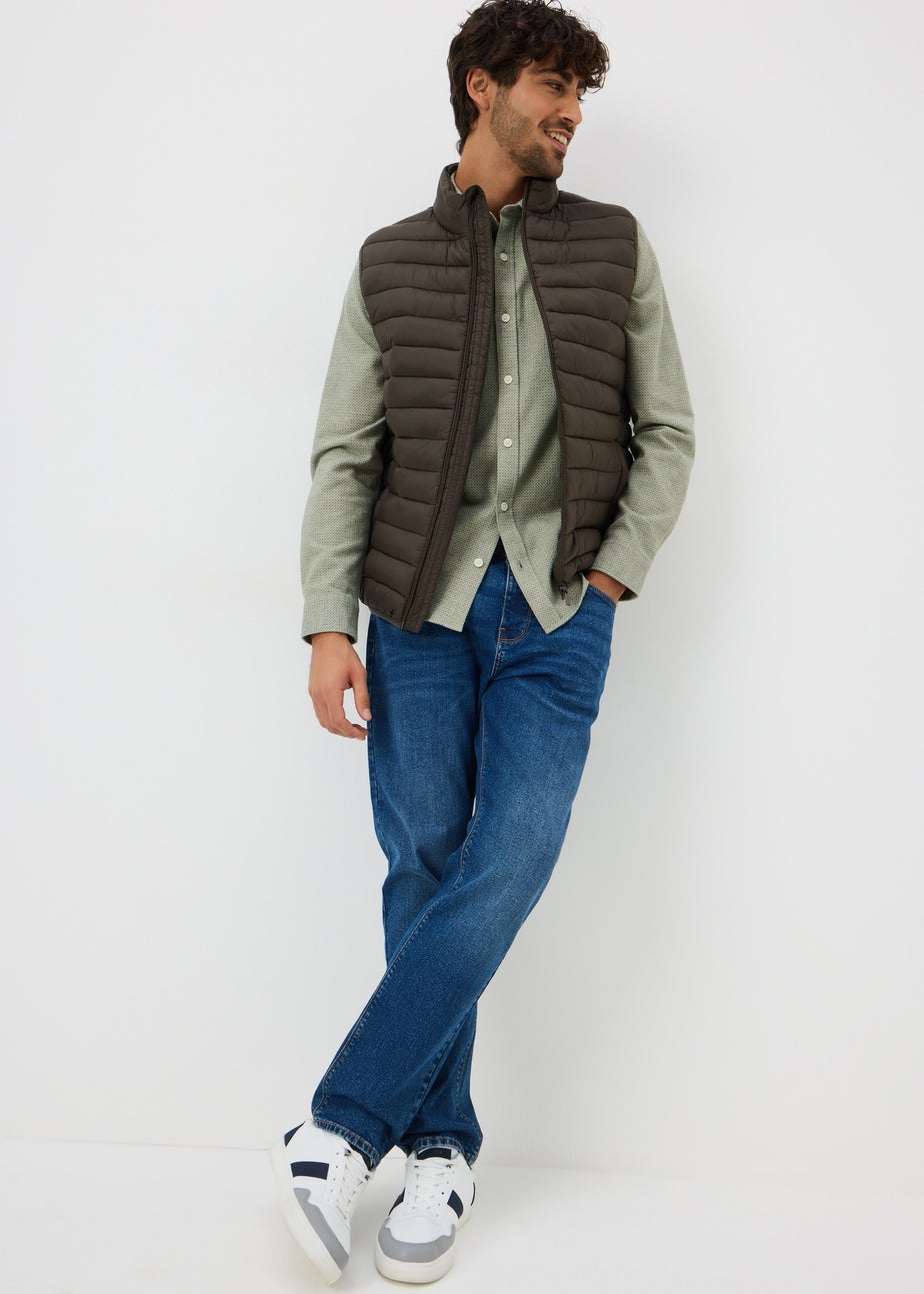 Green Brushed Birdseye Plain Shirt