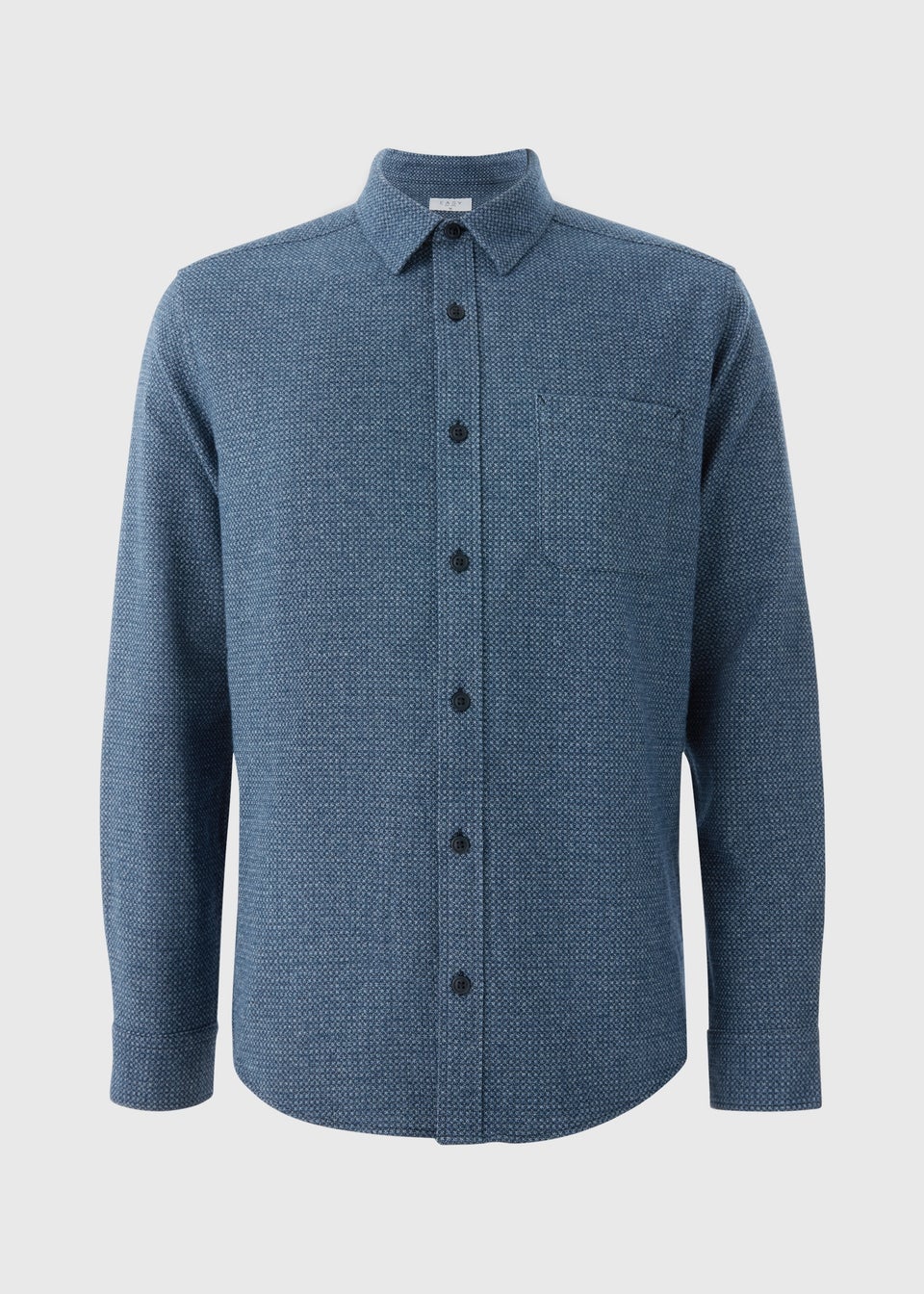 Navy Plain Brushed Birdseye Shirt