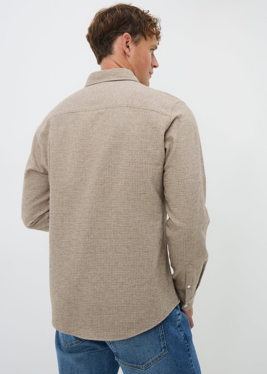 Stone Brushed Birdseye Plain Shirt