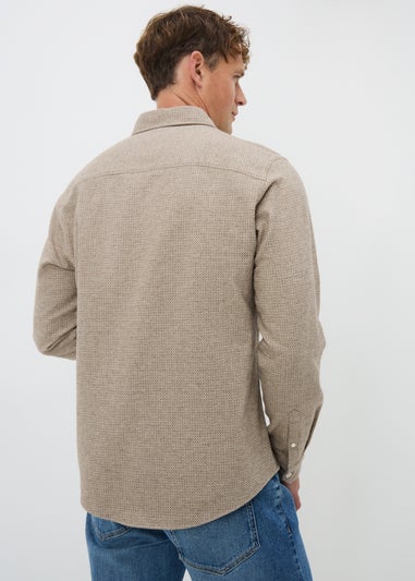Stone Brushed Birdseye Plain Shirt