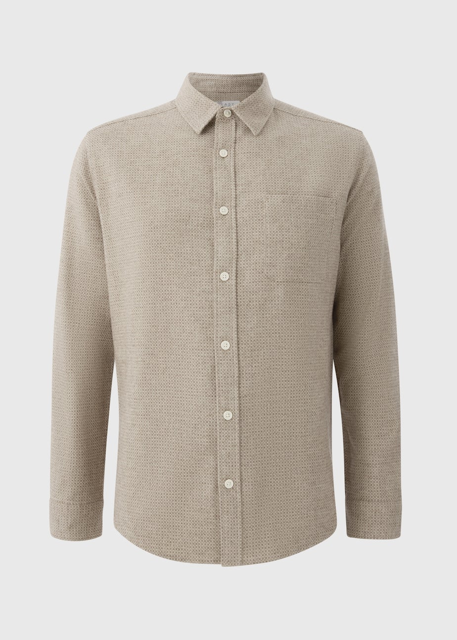 Stone Brushed Birdseye Plain Shirt