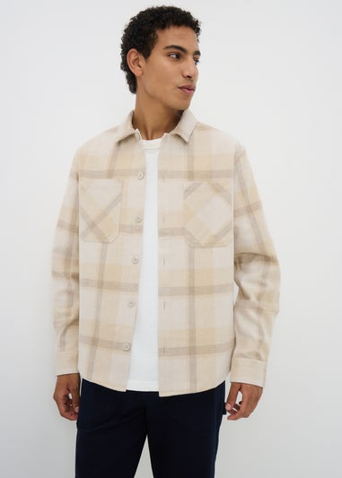 Stone Checked Brushed Overshirt