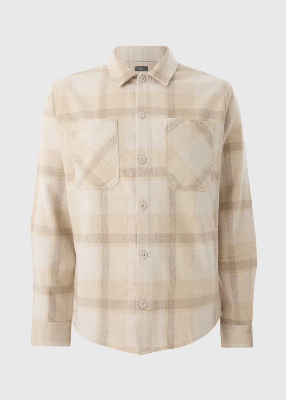 Stone Checked Brushed Overshirt