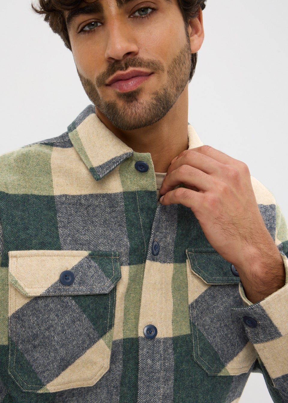 Green Check Overshirt