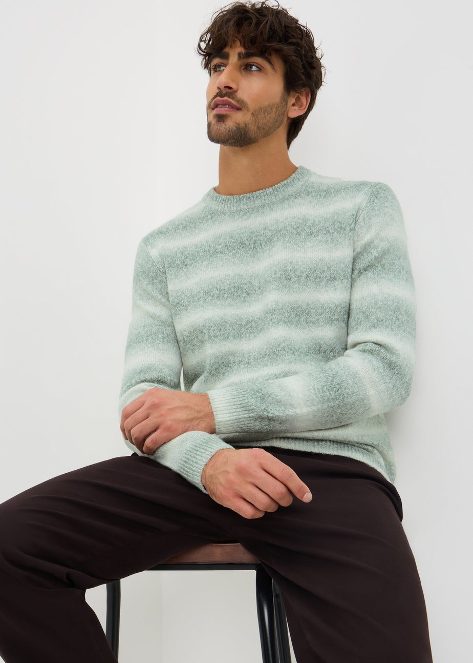 Green Gradient Crew Jumper