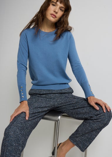 Et Vous Blue Fine Gauge Jumper