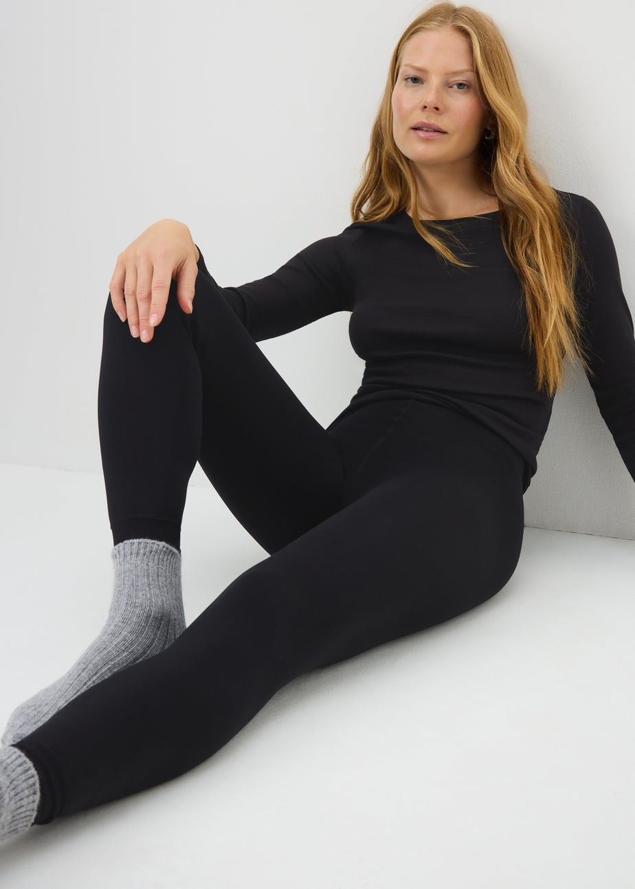 Black Fur Lined Leggings