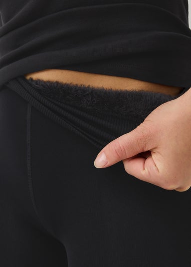 Black Fur Lined Leggings