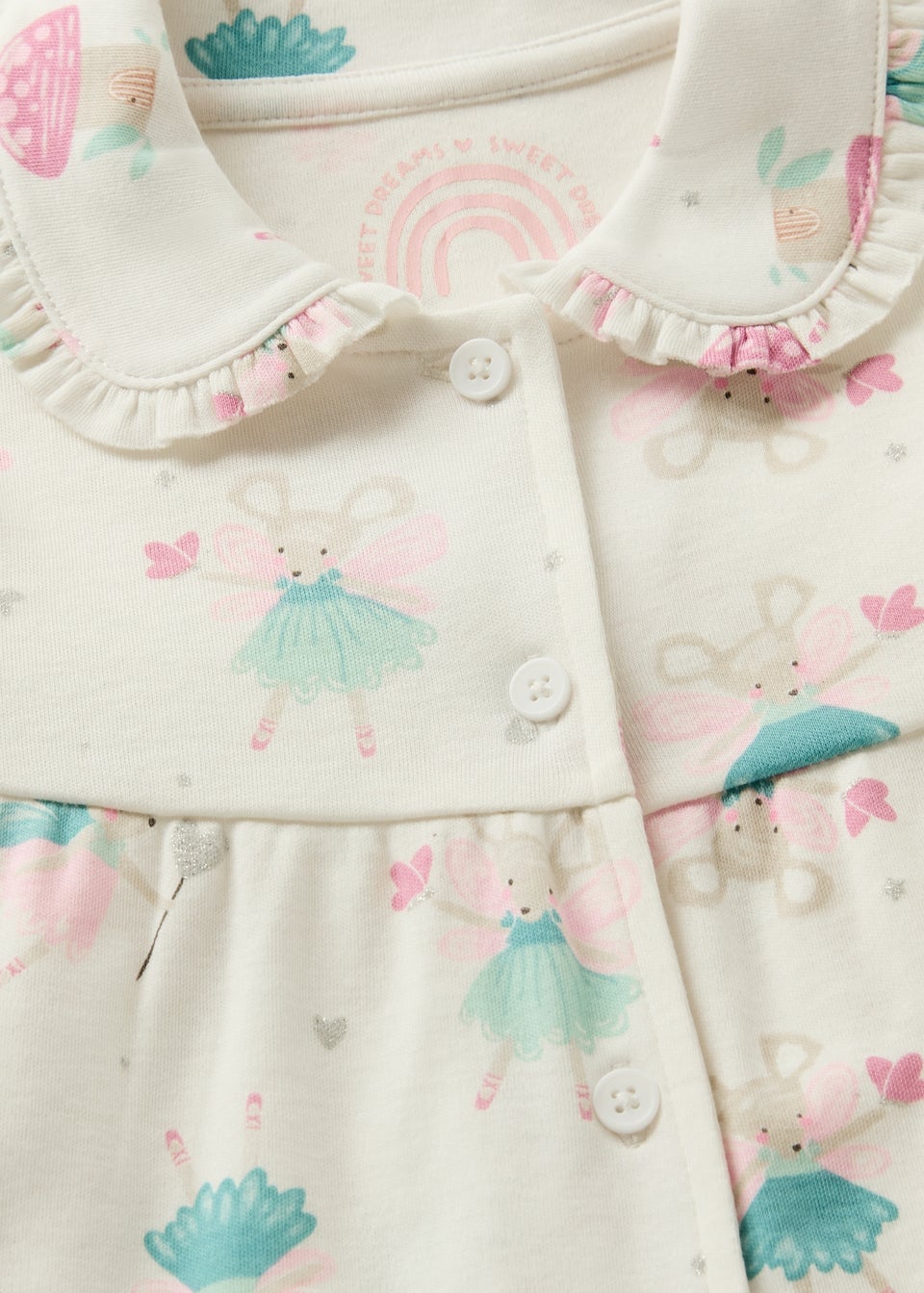 Girls Cream Pyjama Set (1-7 Years)