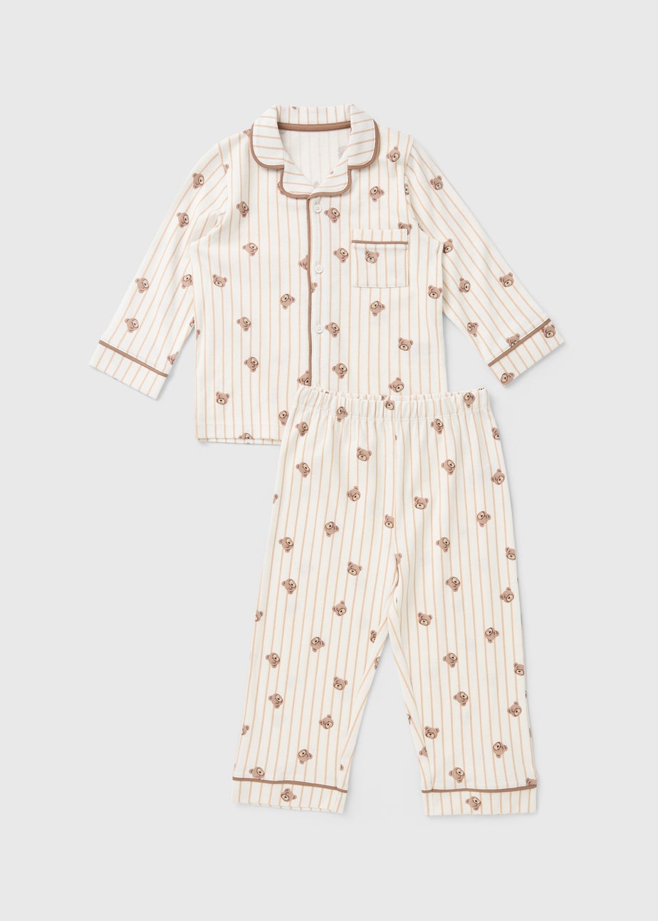 Kids Cream Bear Pyjama Set (1-7yrs)