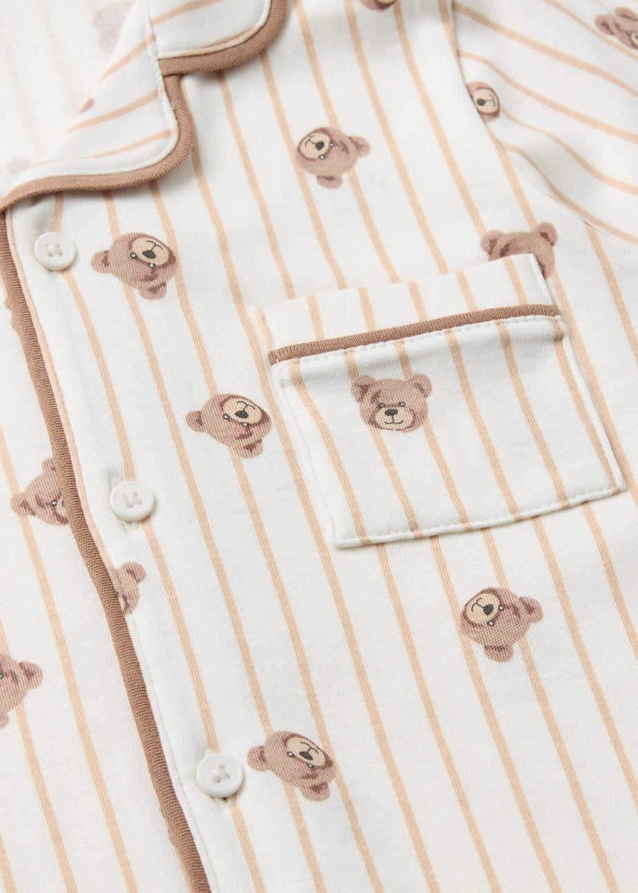 Kids Cream Bear Pyjama Set (1-7yrs)