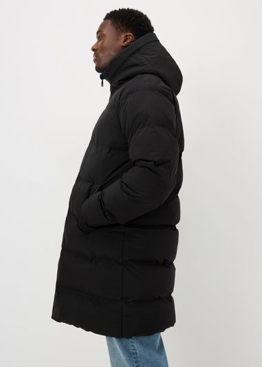 Black Longline Puffa Coat