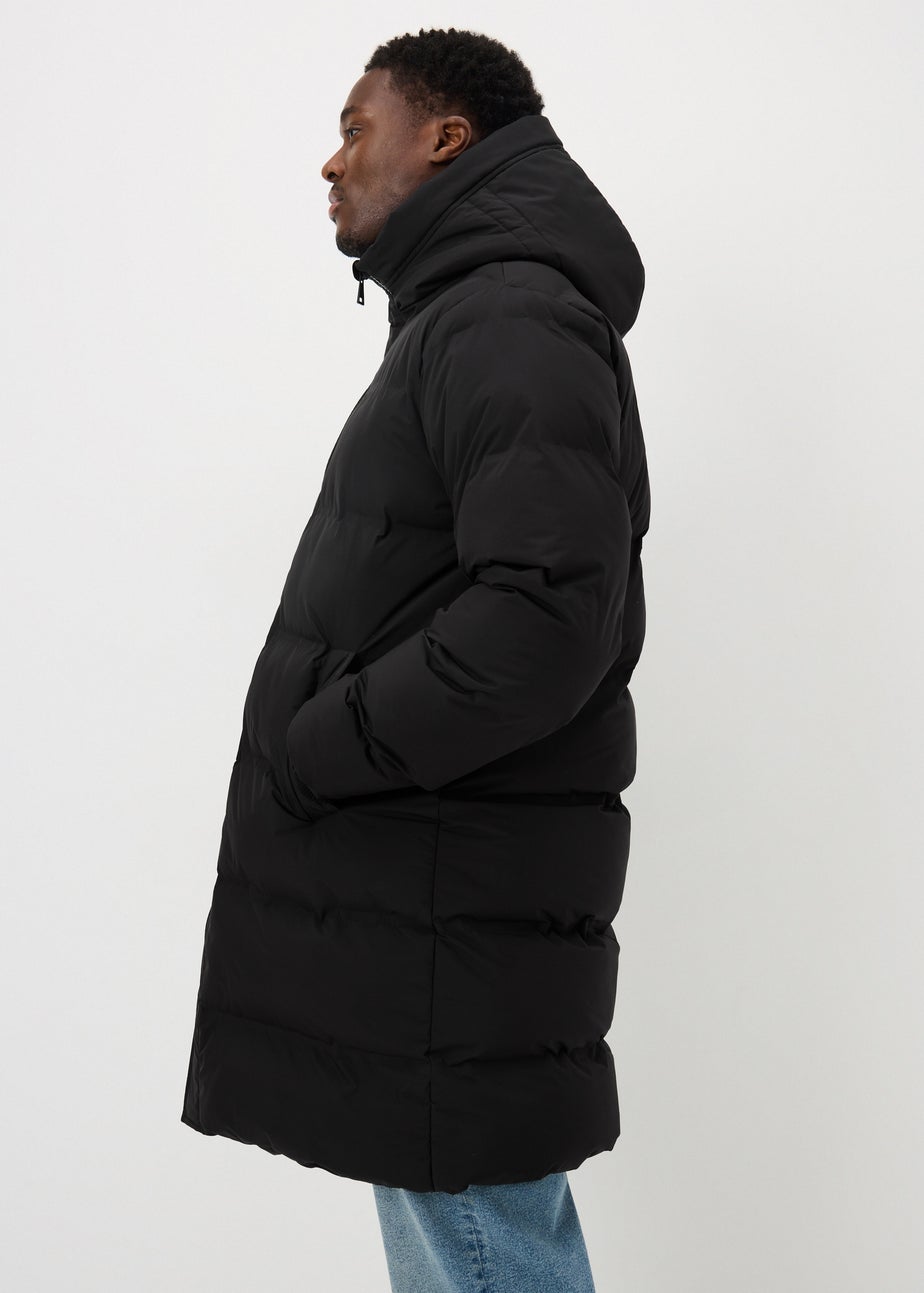 Black Longline Puffa Coat
