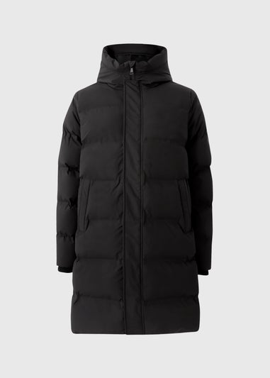 Black Longline Puffa Coat