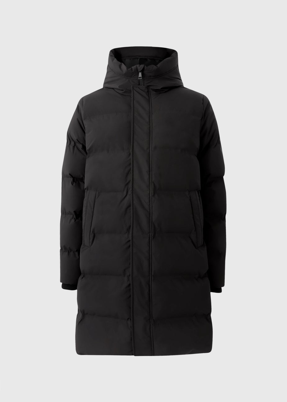 Black Longline Puffa Coat