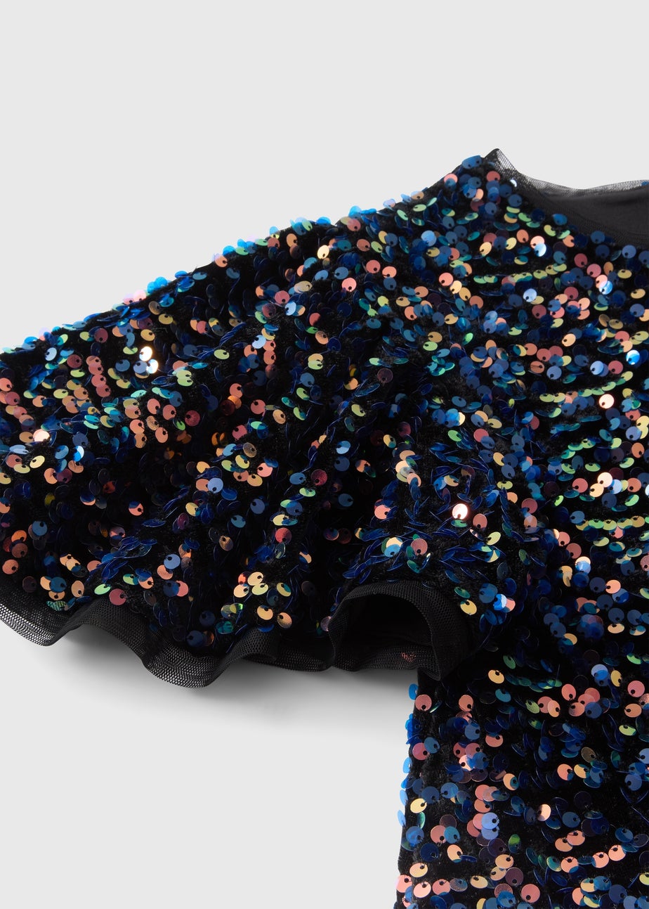 Girls Multicolour Sequin Dress (7-15yrs)