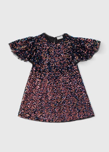 Girls Multicolour Sequin Dress (7-15yrs)