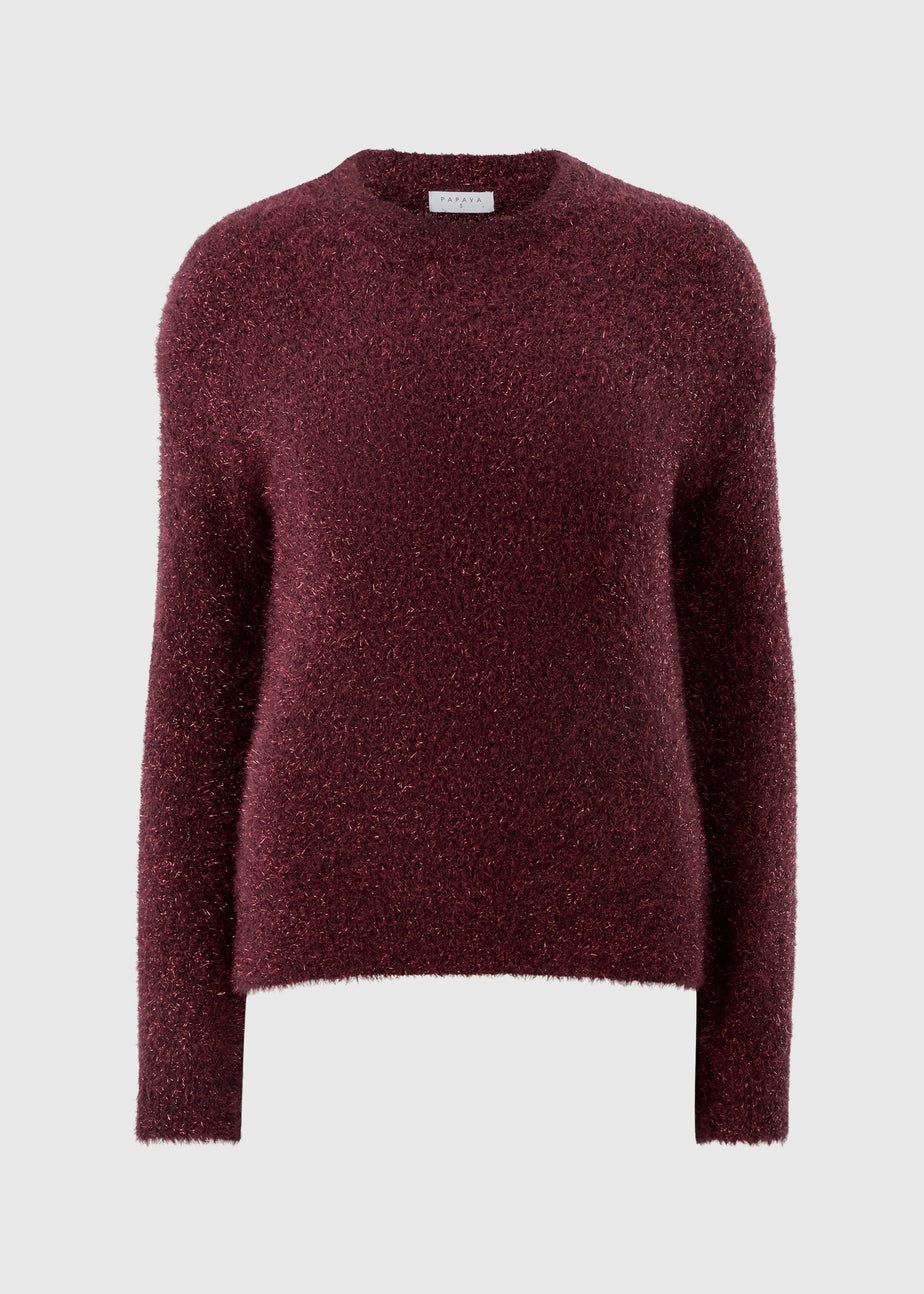 Burgundy Tinsel Jumper