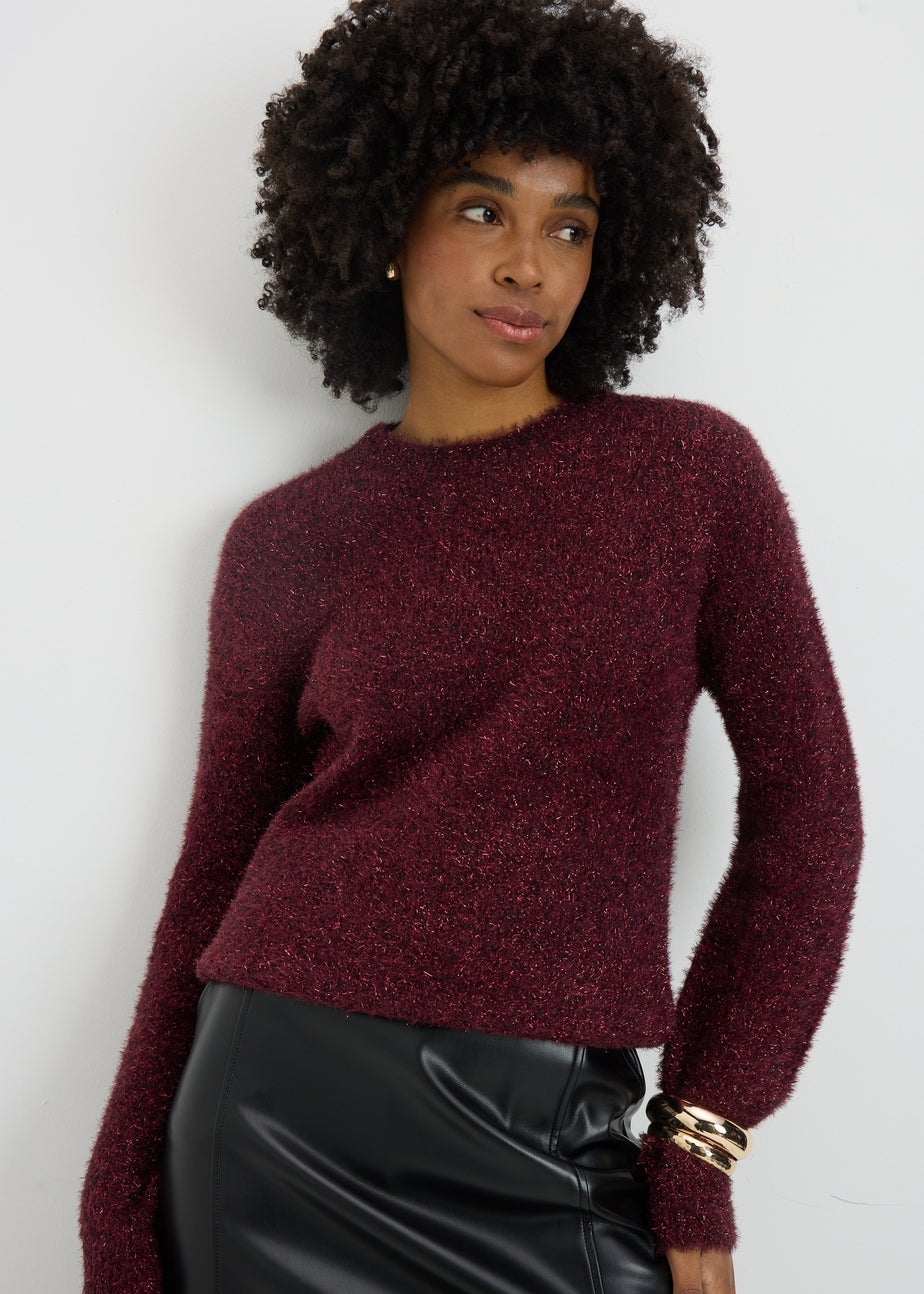 Burgundy Tinsel Jumper