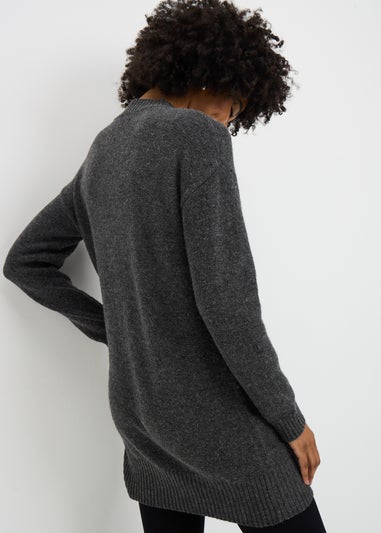 Charcoal Star Tunic Knitted Dress