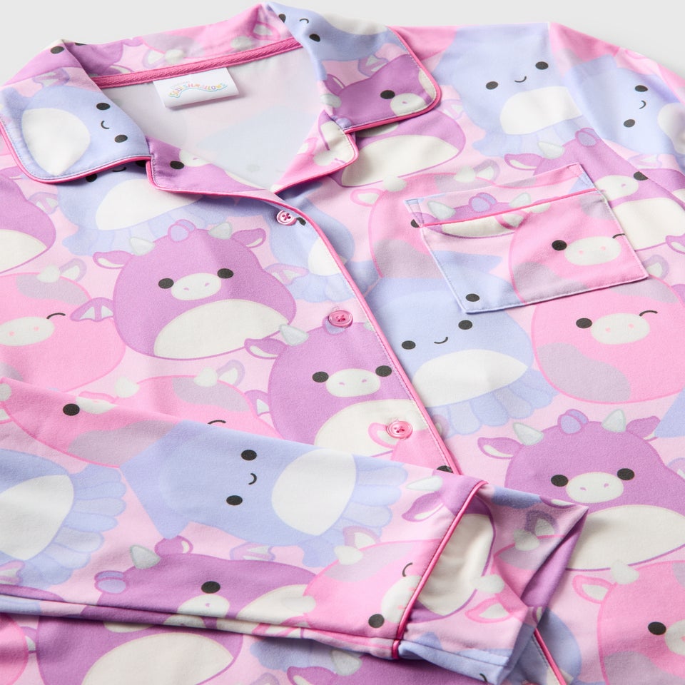 Squishmallows Girls Purple Soft Touch Pyjama Set (5-13yrs)