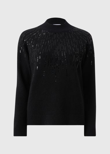 Black Scatter Sequin Jumper