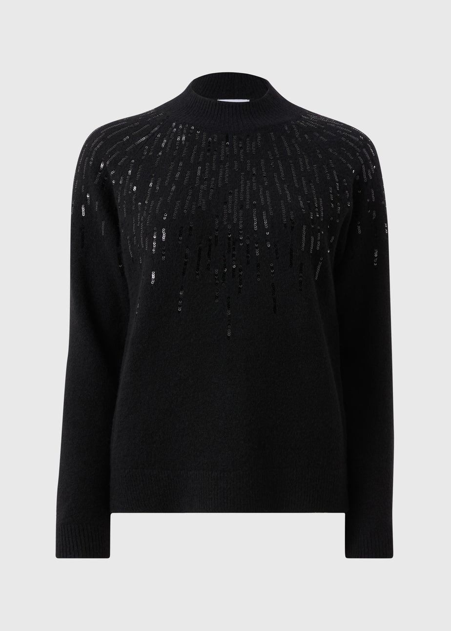 Black Scatter Sequin Jumper