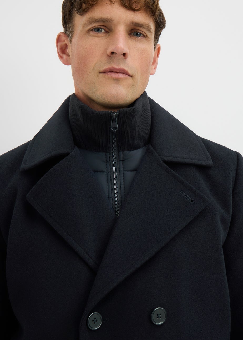 Taylor & Wright Navy Double Breasted Peacoat