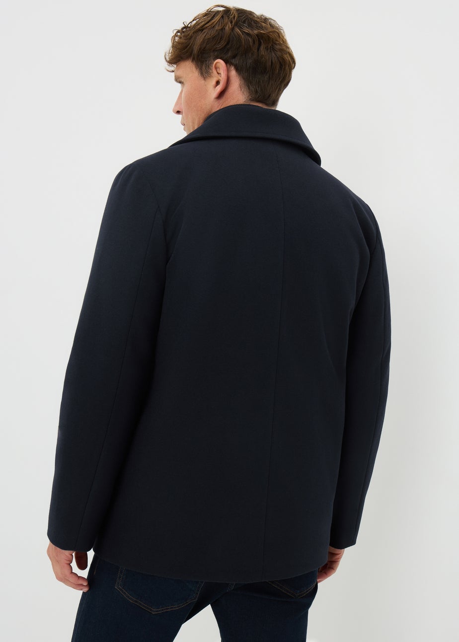 Taylor & Wright Navy Double Breasted Peacoat