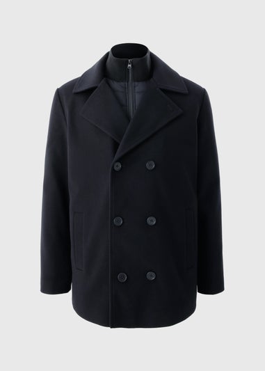 Taylor & Wright Navy Double Breasted Peacoat