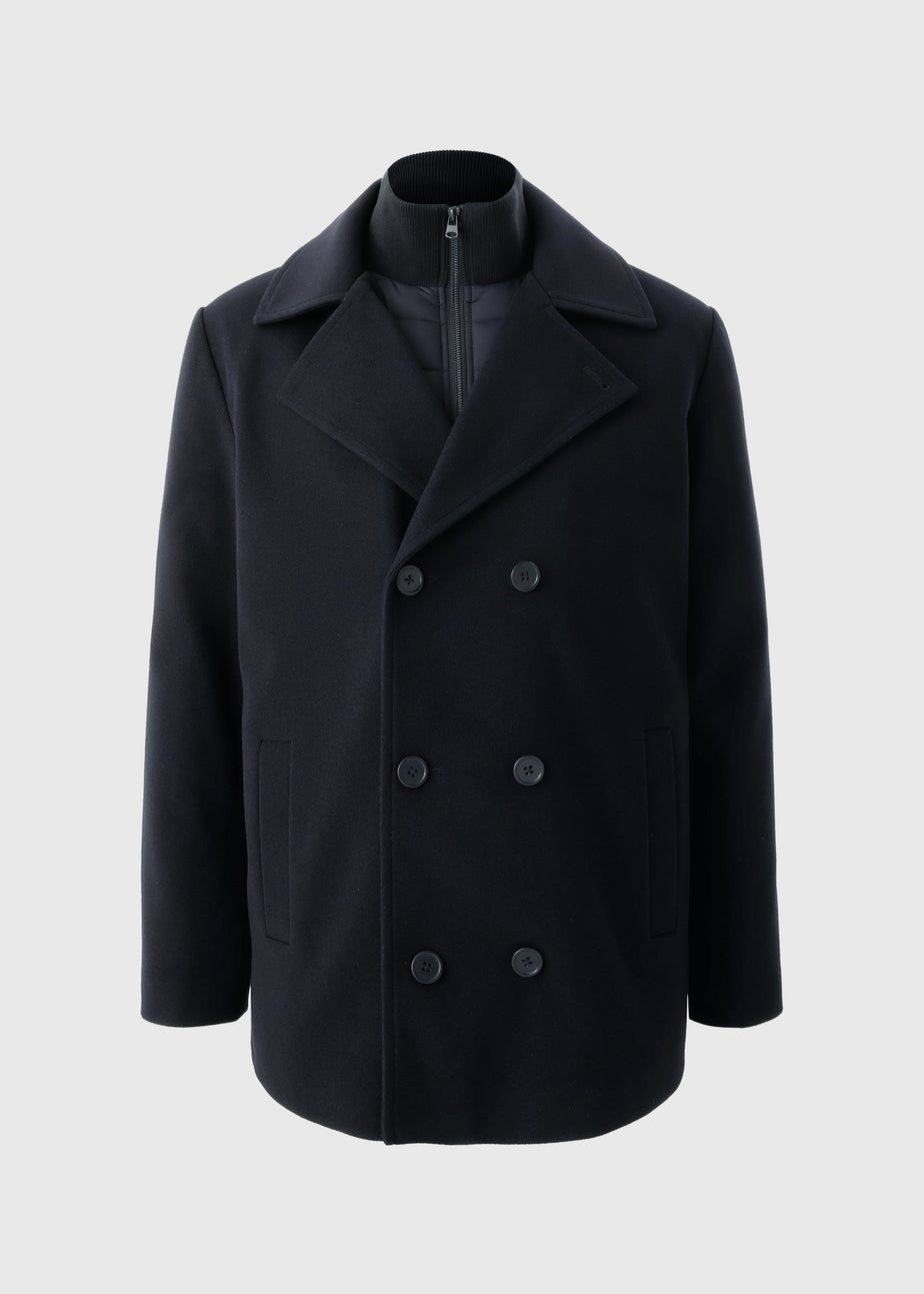 Taylor & Wright Navy Double Breasted Peacoat