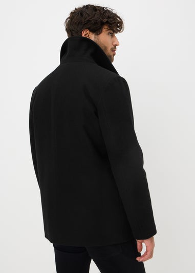 Taylor & Wright Black Double Breasted Peacoat