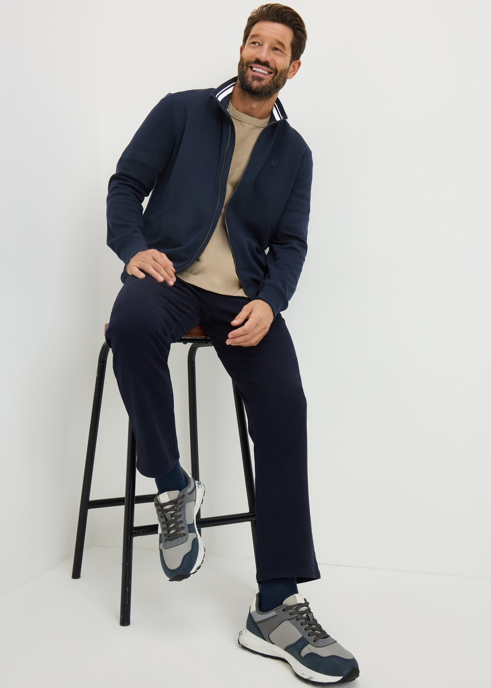 Lincoln Navy Full Zip Through Cardigan